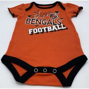 Love Cincinnati Bengals NFL Football Team Infant Girls Bodysuit Outfit 0-3 M